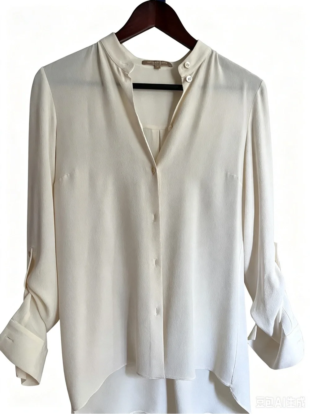 Michael Kors Women Ivory Button Down Shirt Made In Italy Size 0